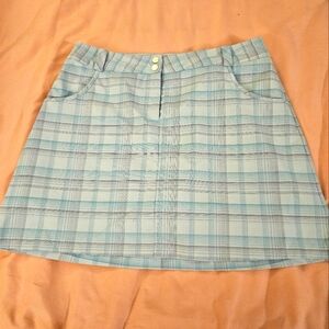 Nike Golf Skort Blue Plaid Women's Skirt Size 12‎